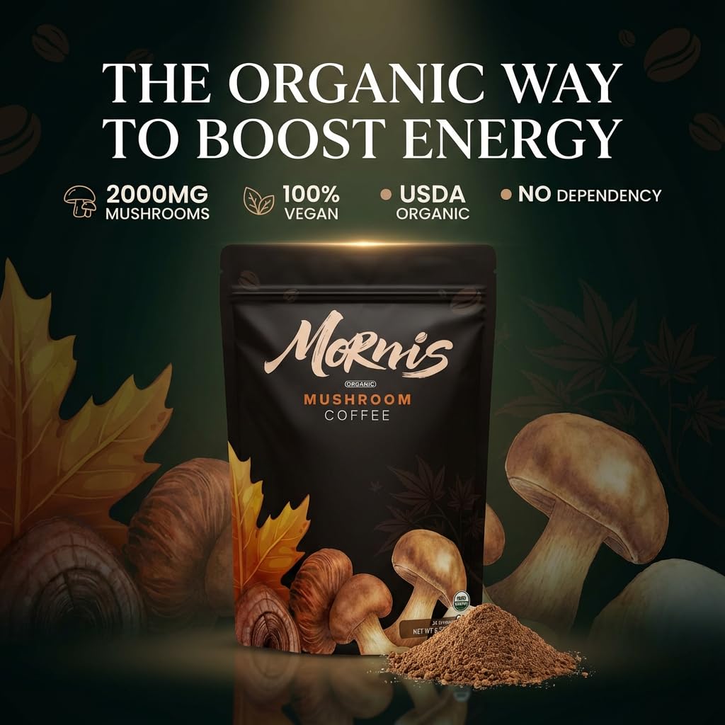 Mushroom Coffee – Adaptogenic Blend for Energy, Focus & Mental Clarity