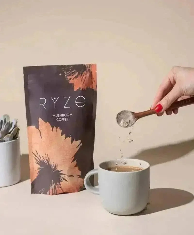 RYZE SUPERFOODS Mushroom Dark Roast Coffee , Instant Coffee with 6 Adaptogenic Mushrooms and Better Energy, Focus, Digestion, Immunity with Lions Mane & Turkey Tail 30 Serving Each